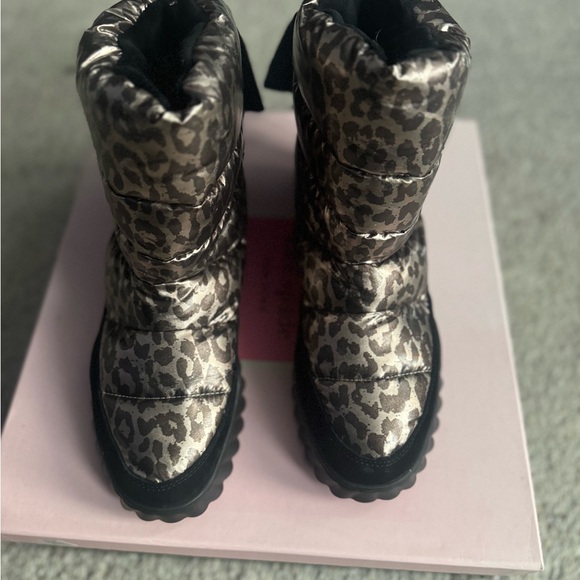 Kate Spade Animal Print Boots with Black Accents - Picture 2 of 6